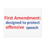1st Amendment: protecting offensive speech Postcards