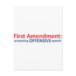 1st Amendment: protecting offensive speech Postcard