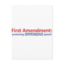 1st Amendment: protecting offensive speech Postcard