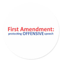1st Amendment: protecting offensive speech Stickers