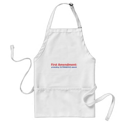 1st Amendment: protecting speech. Aprons by hardRight
