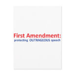 1st Amendment: protecting speech. Postcard