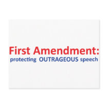 1st Amendment: protecting speech. Postcard