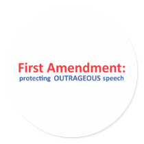 1st Amendment: protecting speech. Sticker