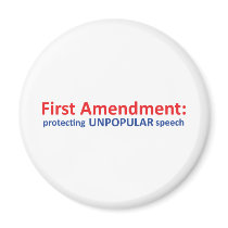 1st Amendment: protecting unpopular speech. Refrigerator Magnets