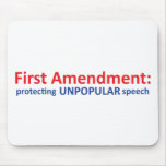 1st Amendment: protecting unpopular speech. Mousepad