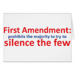 1st Amendment: protects the minority Greeting Card