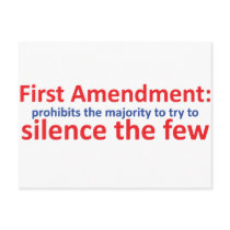 1st Amendment: protects the minority Postcards