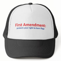 1st Amendment: protects your right to burn flags Mesh Hats
