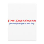 1st Amendment: protects your right to burn flags Postcards
