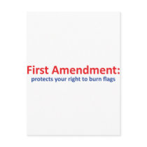 1st Amendment: protects your right to burn flags Postcards