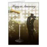 1st Anniversary - Champagne Greeting Card