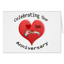 1st. Anniversary Greeting Cards