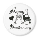 1st. Anniversary Refrigerator Magnets