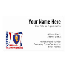 1st AVN BDE Veteran Business Card Templates