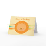 1st Birthday Baby Lion Card