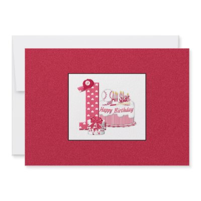 1st Birthday (Baseball) Custom Invite by cardstoreplus