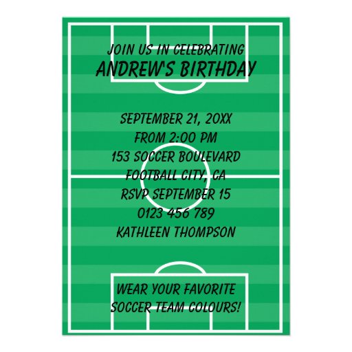 1st Birthday Blue and White Soccer Goal Invitation