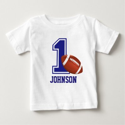 1st Birthday Boy football Personalized Tshirt