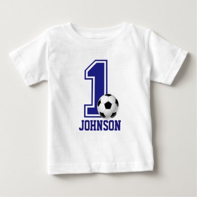 1st Birthday Boy soccer,football Personalized T Shirt