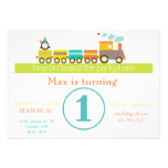 1st Birthday Boy Train Invitation