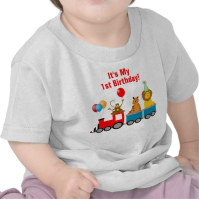 1st Birthday Boy Zoo Safari Animals Lion Monkey T-shirts