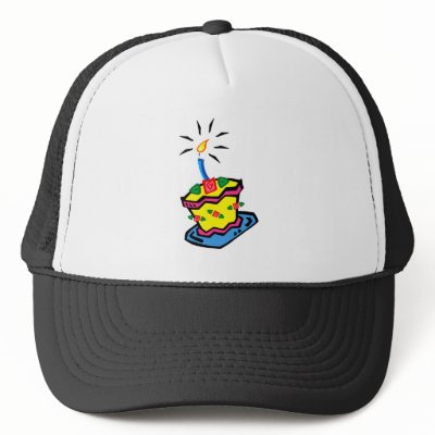 1st Birthday Cake Trucker Hats by shopaholicchick