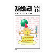 1st Birthday Cake Stamp