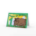 1st Birthday Card - Bear