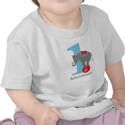 1st Birthday Circus Elephant Shirt