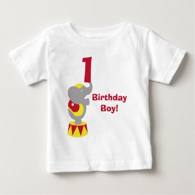 1st Birthday Circus Elephant T-Shirt