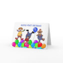 1st Birthday Clowns Balloons cards