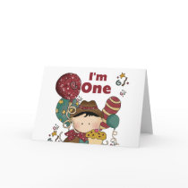 1st Birthday Cowboy Tshirts and Gifts Card