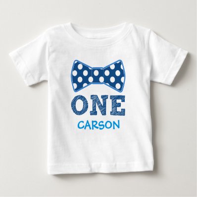 1st Birthday - Custom Name -Bow Tie T-shirt