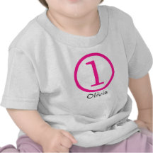 1st Birthday Customizable T-Shirt Girl