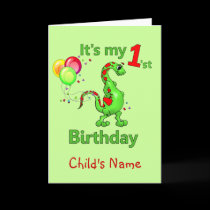 1st Birthday Dinosaur cards