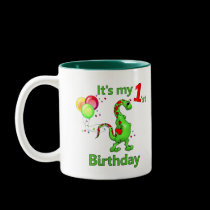 1st Birthday Dinosaur mugs