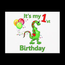 1st Birthday Dinosaur postcards