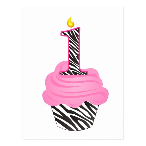 1st Birthday Diva Cupcake Postcards