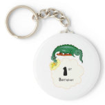1st Birthday Dragon Keychains