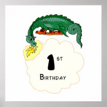 1st Birthday Dragon Print