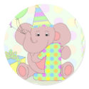 1st Birthday Elephant Sticker for Boys by pooja1008 1st Birthday Elephant Sticker for Boys