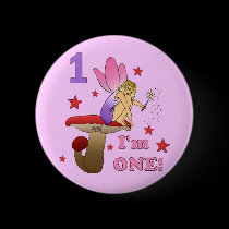 1st Birthday Fairy buttons