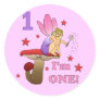 1st Birthday Fairy Round Stickers