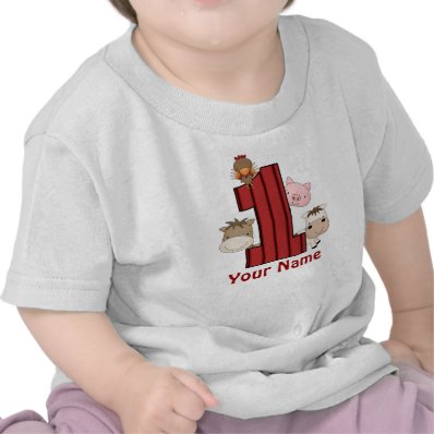 1st Birthday Farm Personalized T-shirt