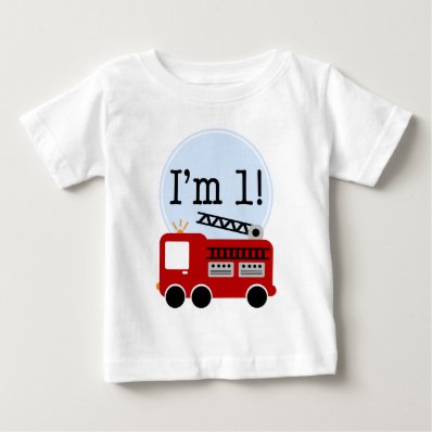 1st Birthday Fire Truck T-shirt