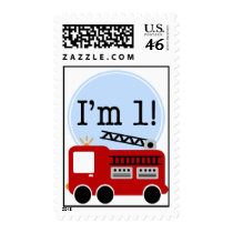 1st Birthday Firetruck Stamps