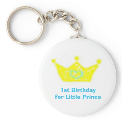 1st Birthday for Little Prince Key Chain by Clairemlee