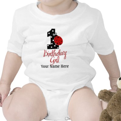 1st Birthday Girl - Lady Bug - 1 - Ladybug Bodysuit