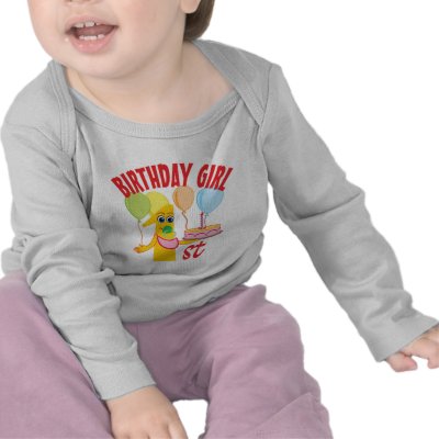 1st birthday cake cartoon. 1st Birthday Girl T Shirt by